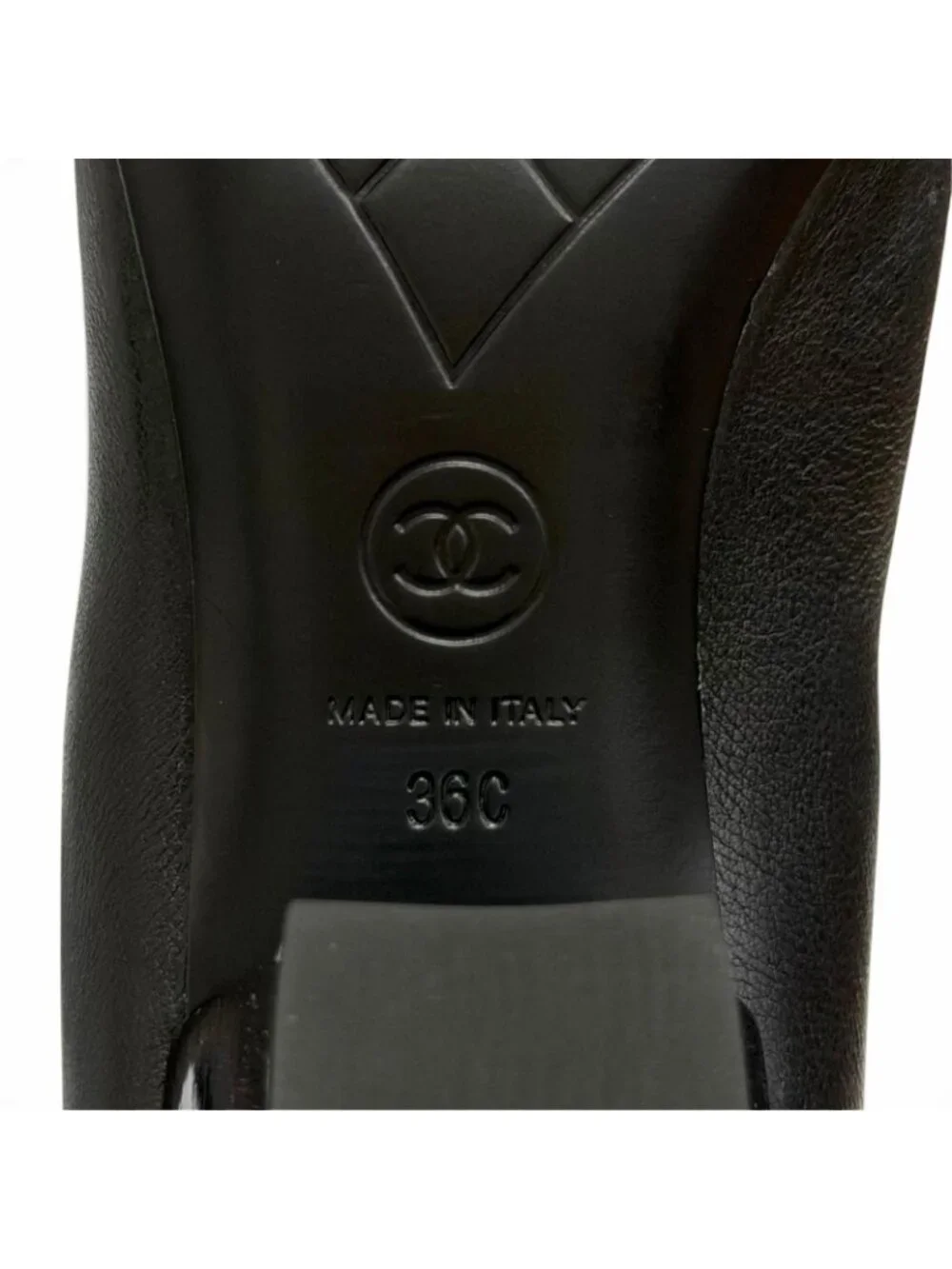 Chanel CC Logo Stitch Middle Leather Boots Jockey Black